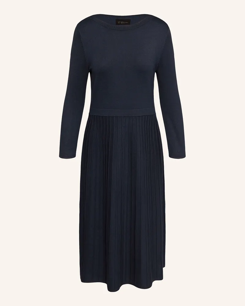 S.Oliver Strickkleid mit 3/4-Arm Dunkelblau