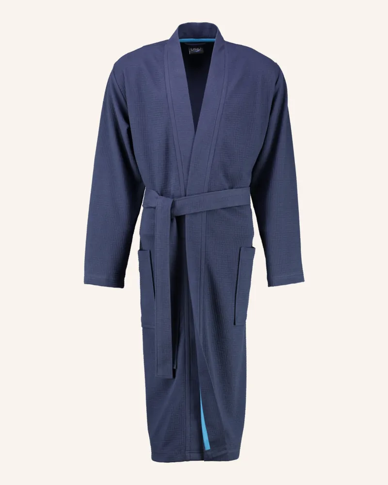 Cawö Bademantel blau Blau