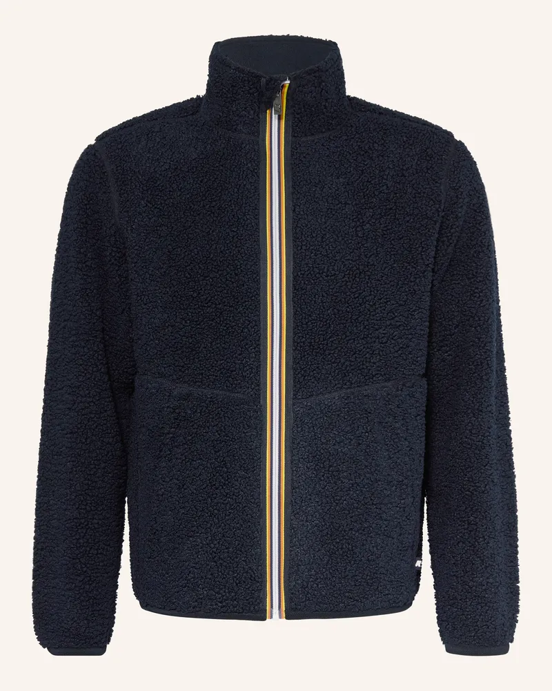 K-Way Fleecejacke PASCAL SHERPA POLAR DOUBLE zum Wenden Dunkelblau