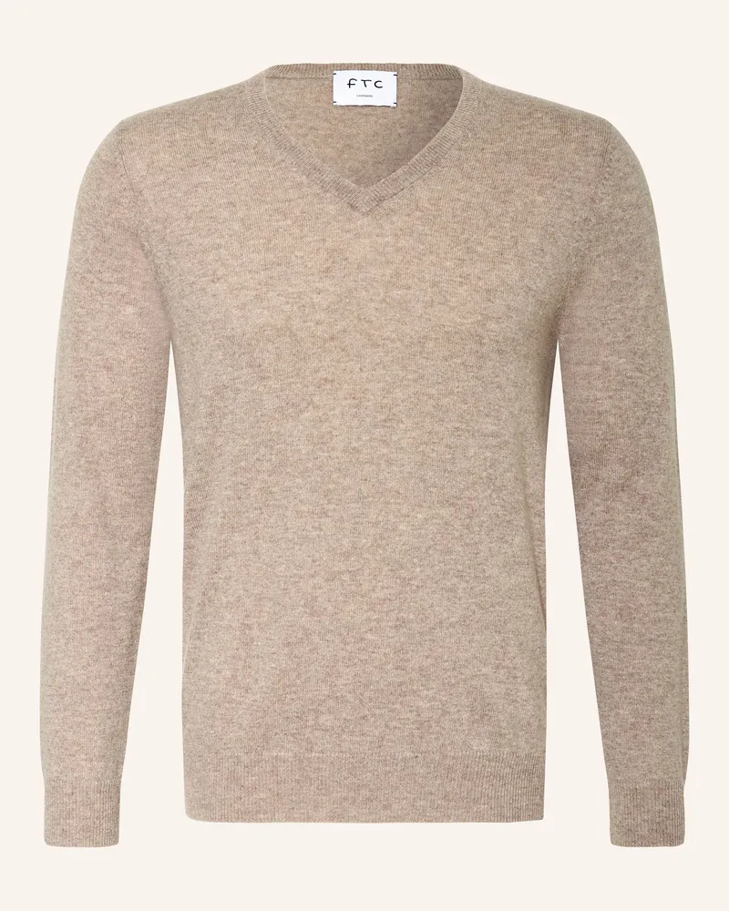 FTC Cashmere Cashmere-Pullover Dunkelbraun