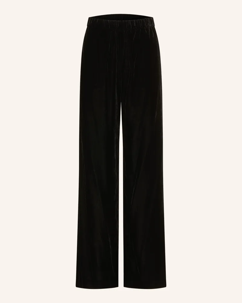 Max Mara Marlenehose Edro Aus Samt schwarz Schwarz
