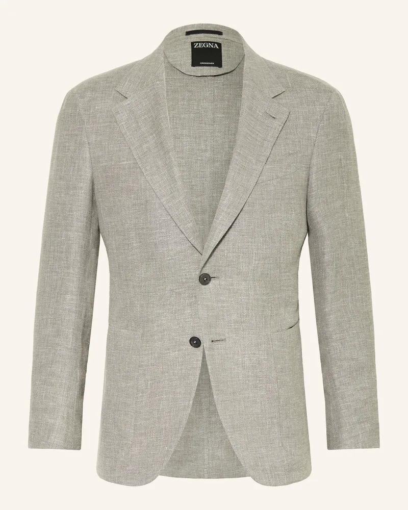 Ermenegildo Zegna Sakko Extra Slim Fit Mit Leinen grau Grau