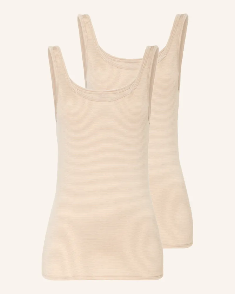 Schiesser 2er-Pack Tops Modal Essentials beige Beige