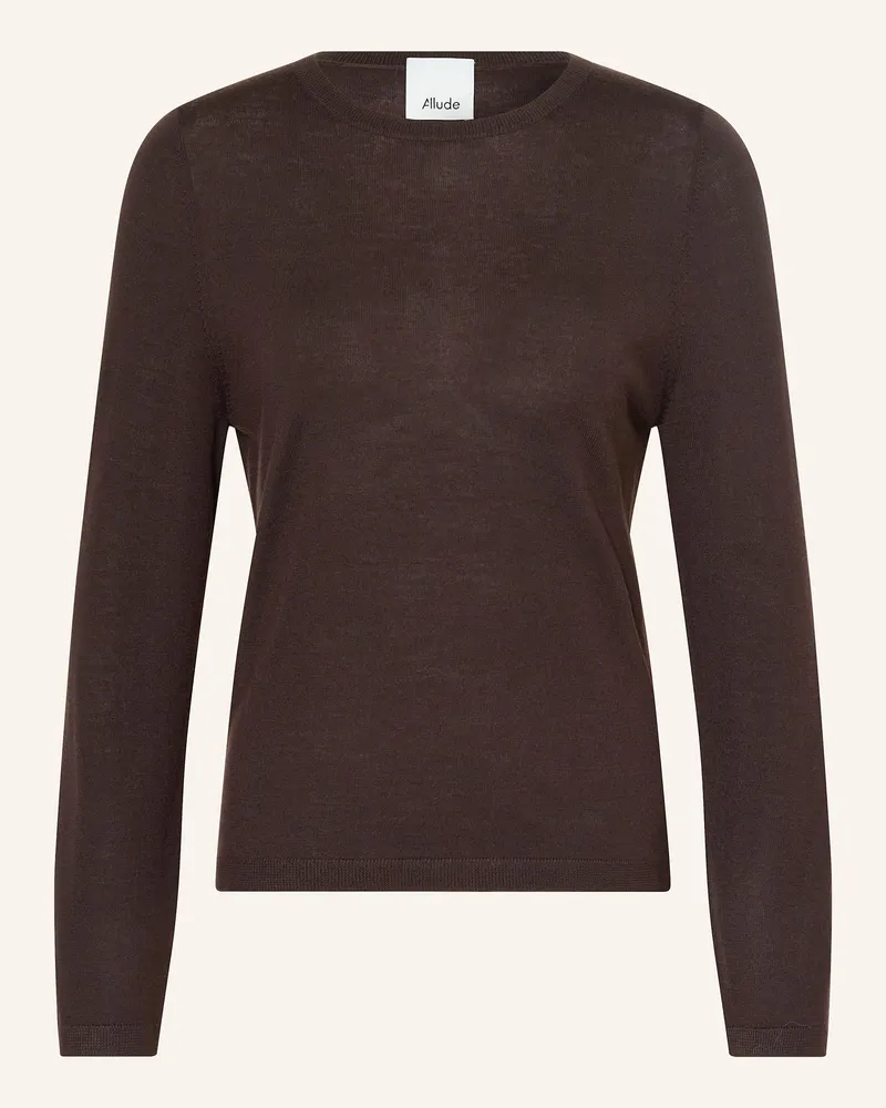 ALLUDE Pullover Dunkelbraun