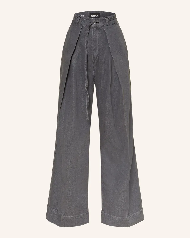 HUGO BOSS Wide Leg Jeans Central 3.0 grau 028