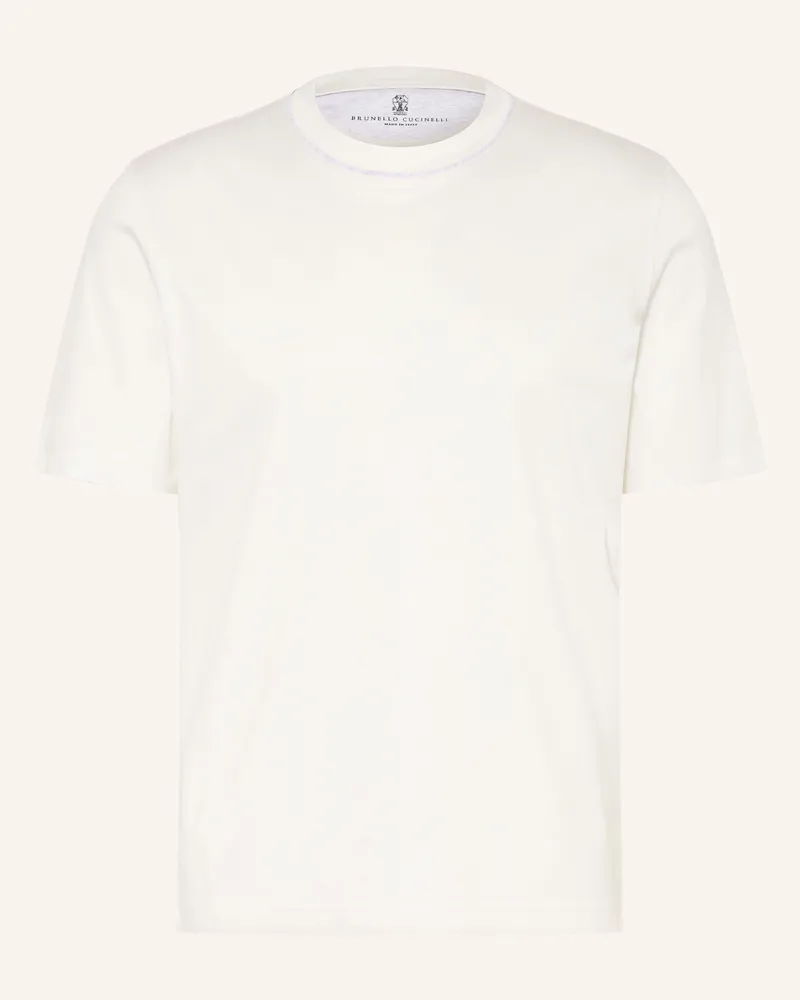 Brunello Cucinelli T-Shirt weiss Creme