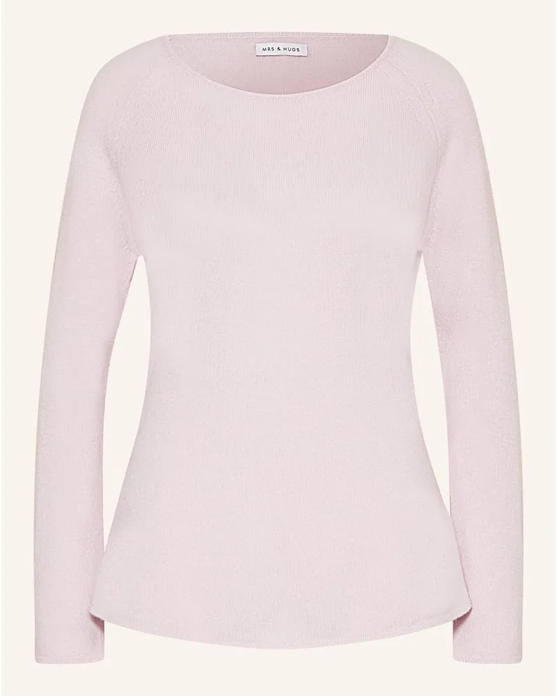 Mrs & HUGS Cashmere-Pullover Rosa