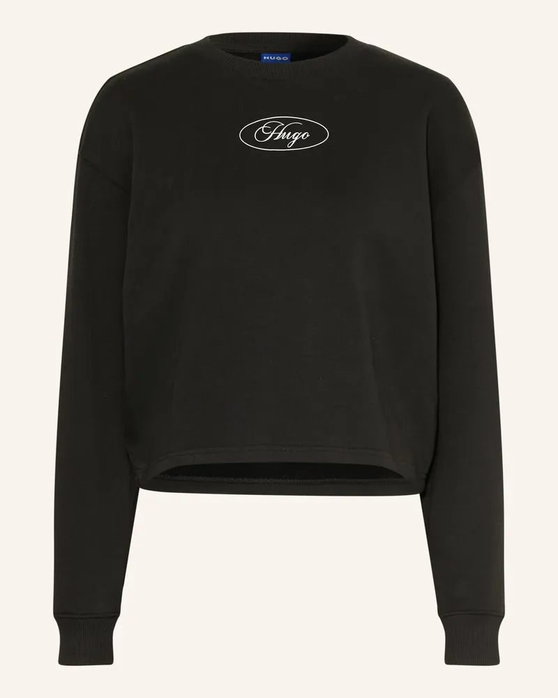 HUGO BOSS Sweatshirt Damaswee schwarz Schwarz