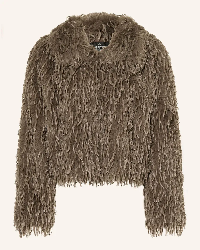 Milestone Kunstfelljacke MSWHITNEY Taupe