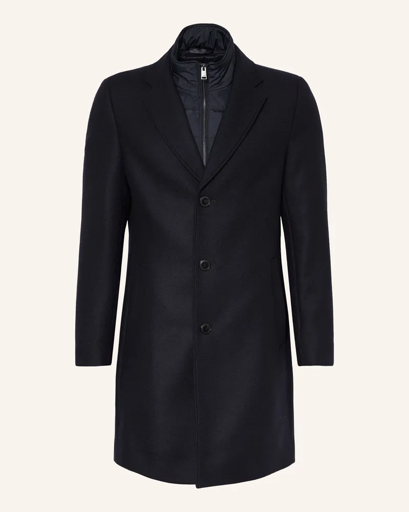 HUGO BOSS Wollmantel Hyde Mit Herausnehmbarer Blende blau Dunkelblau