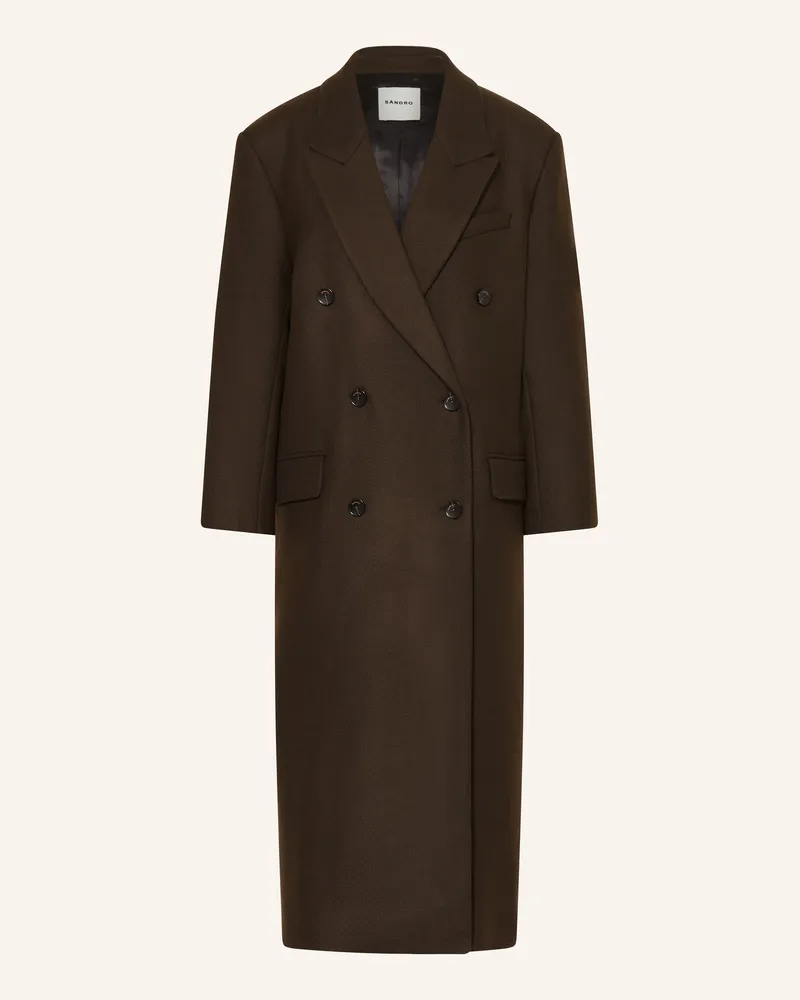 Sandro Wollmantel Dunkelbraun