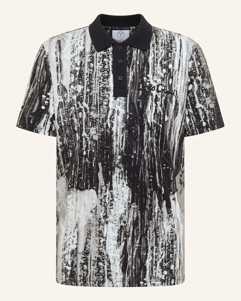 Carlo Colucci Poloshirt - AI DRIP KNIT FASCELLA Schwarz