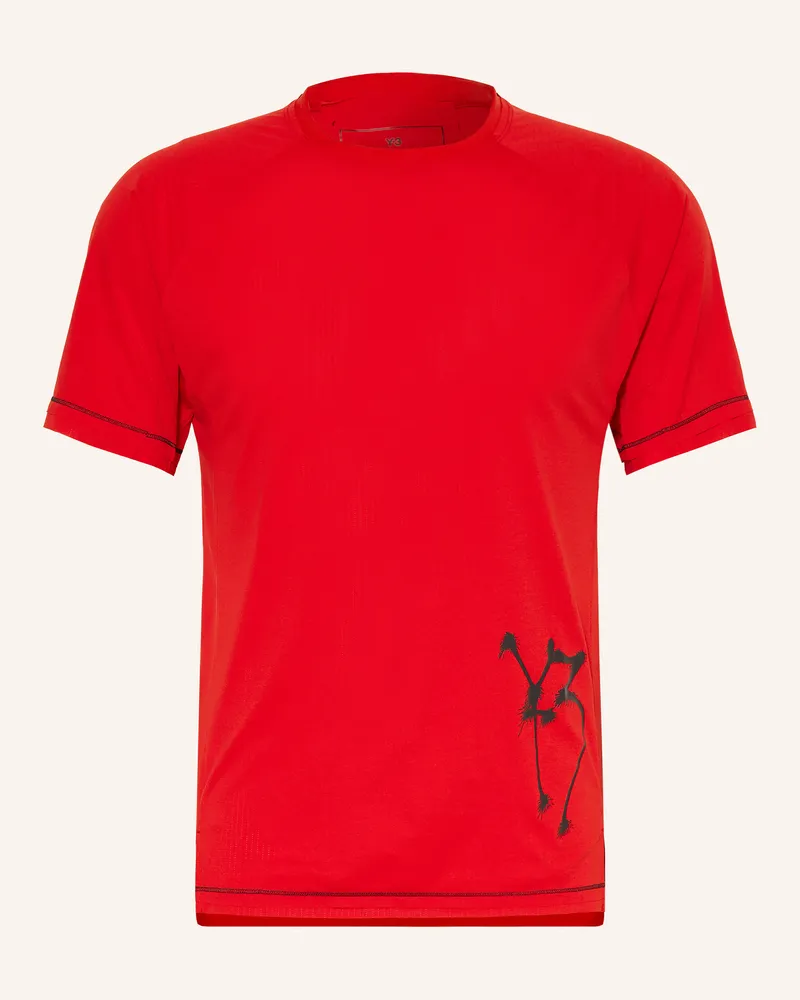 Y-3 Funktionsshirt Gfx Run rot Rot