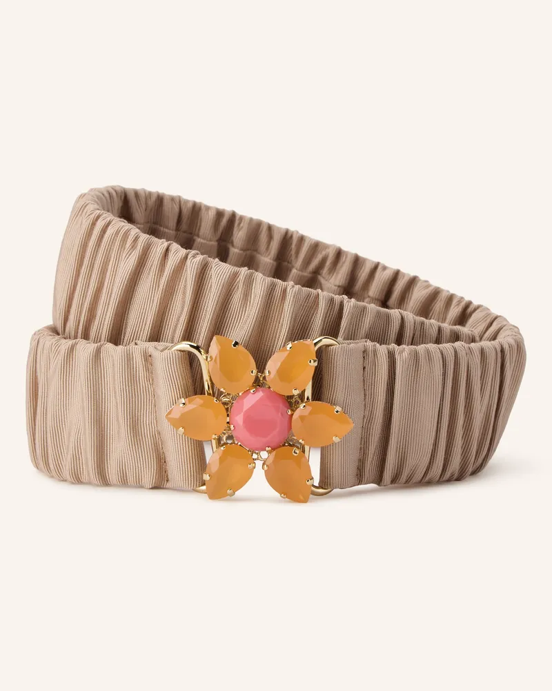 Sara Roka Gürtel Penelope Mit Schmuckstein beige Hellbraun