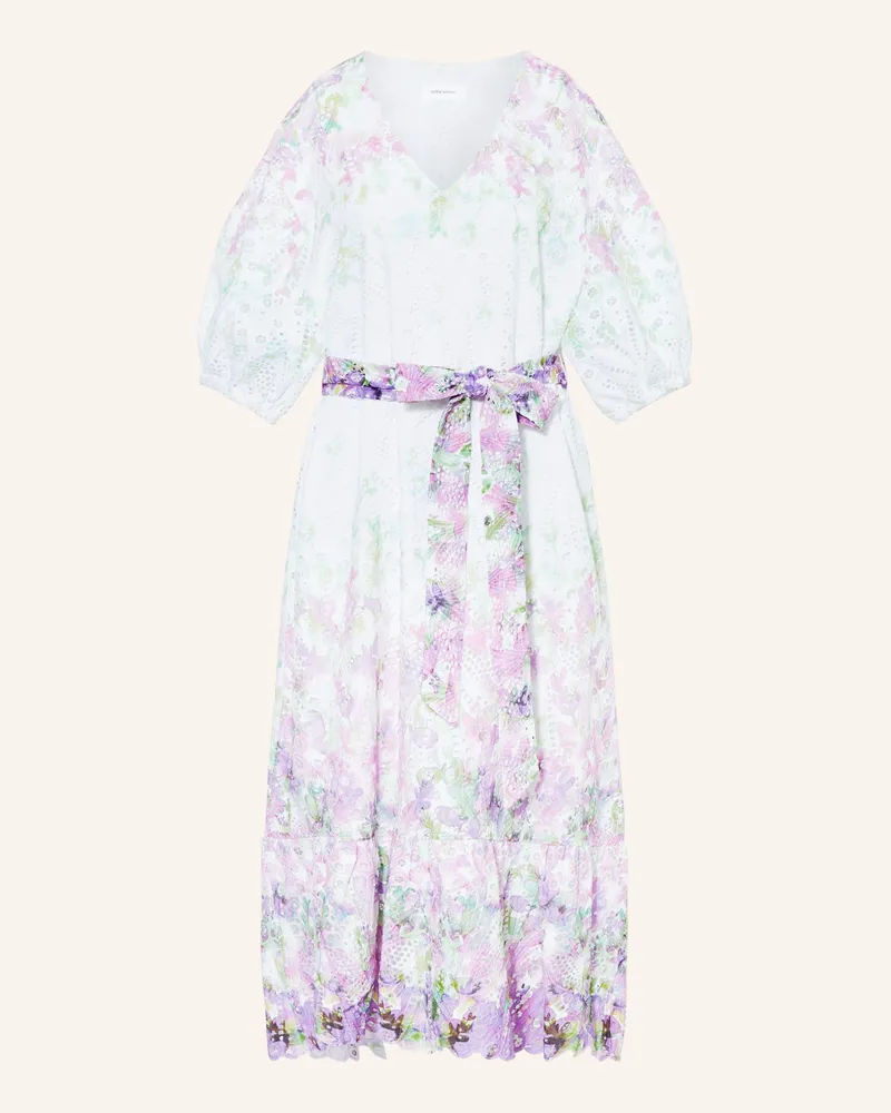 Darling Harbour Kleid mit Lochspitze Weiss