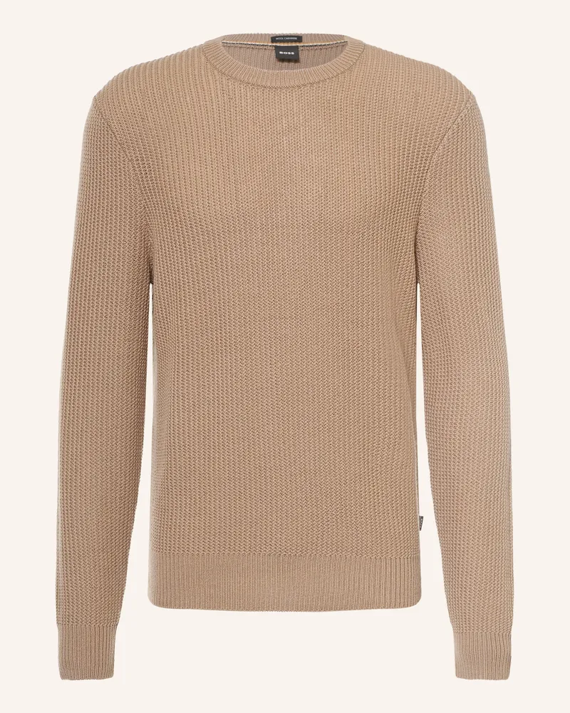 HUGO BOSS Pullover Fiocchetto braun Taupe