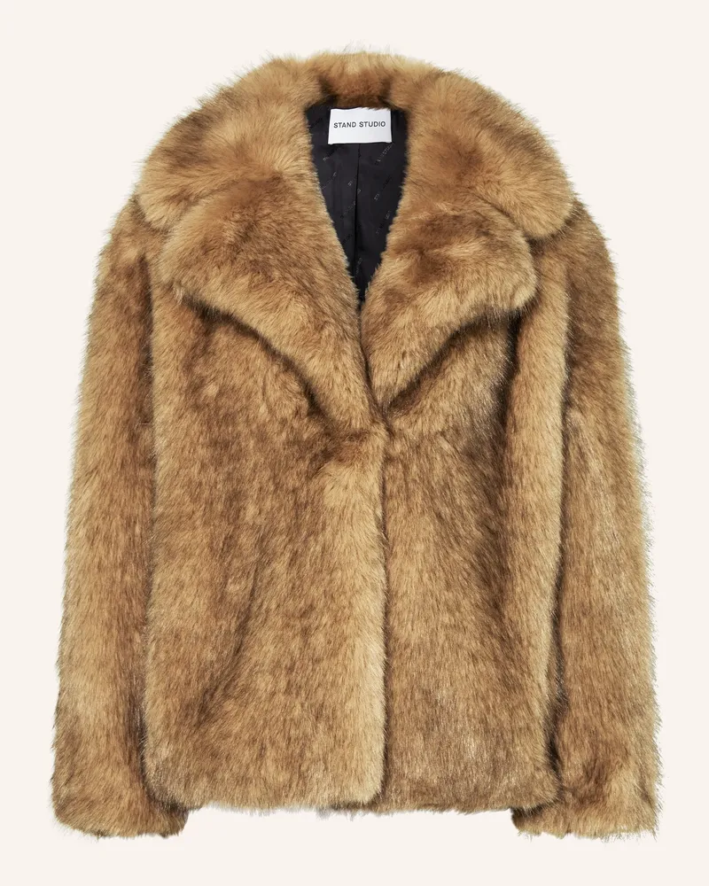 STAND Kunstfell-Jacke VALENTINA Camel