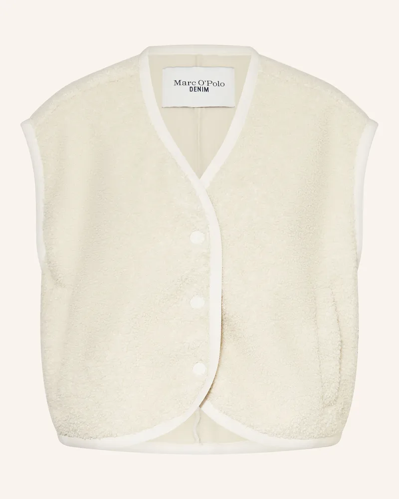 Marc O'Polo Teddyfell-Weste Ecru