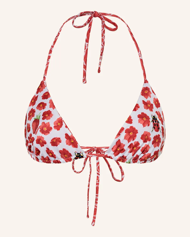 Versace Triangel-Bikini-Top zum Wenden Rot