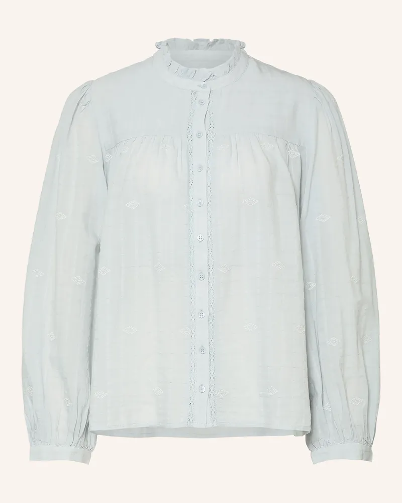 ba&sh Bluse Melody Mit Spitze blau Blaugrau