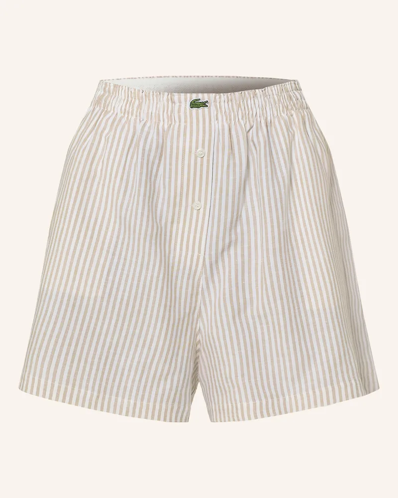Lacoste Shorts Mit Leinen beige Beige