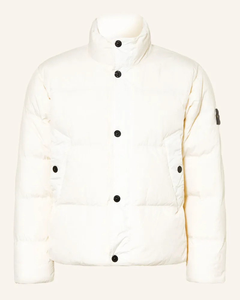 Stone Island Daunenjacke weiss Ecru