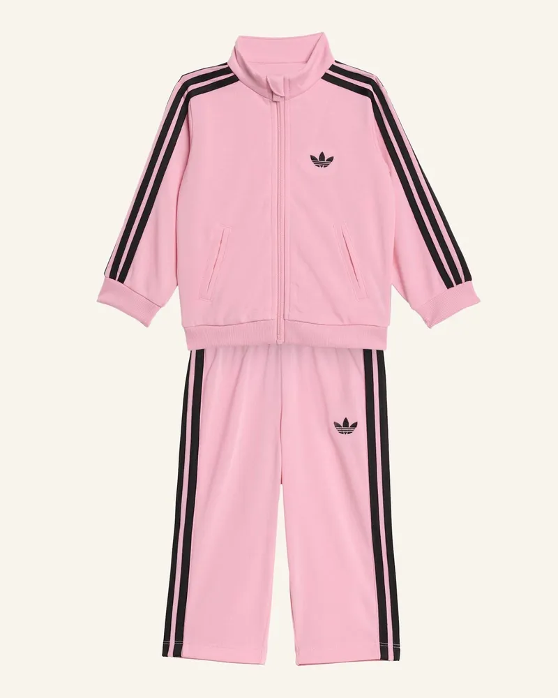 adidas Firebird Trainingsanzug pink Schwarz