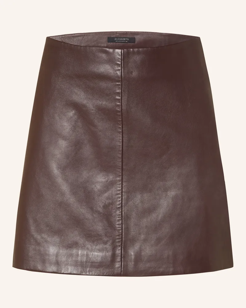 AllSaints Lederrock Renai rot Dunkelrot