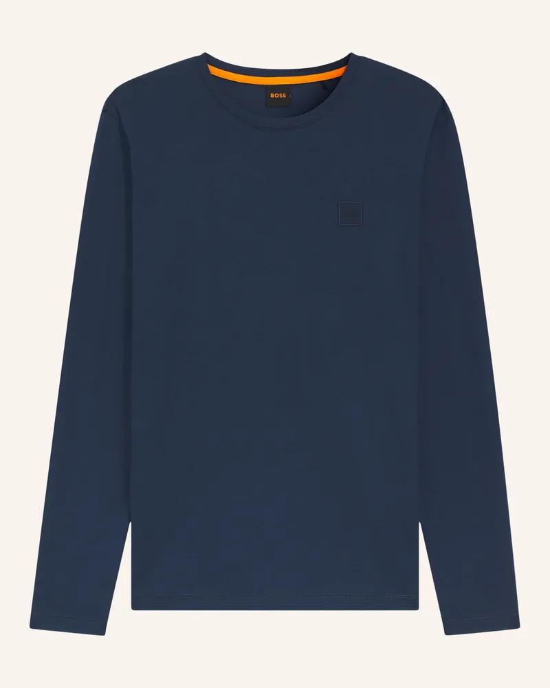 HUGO BOSS Longsleeve Tacks blau Hellblau