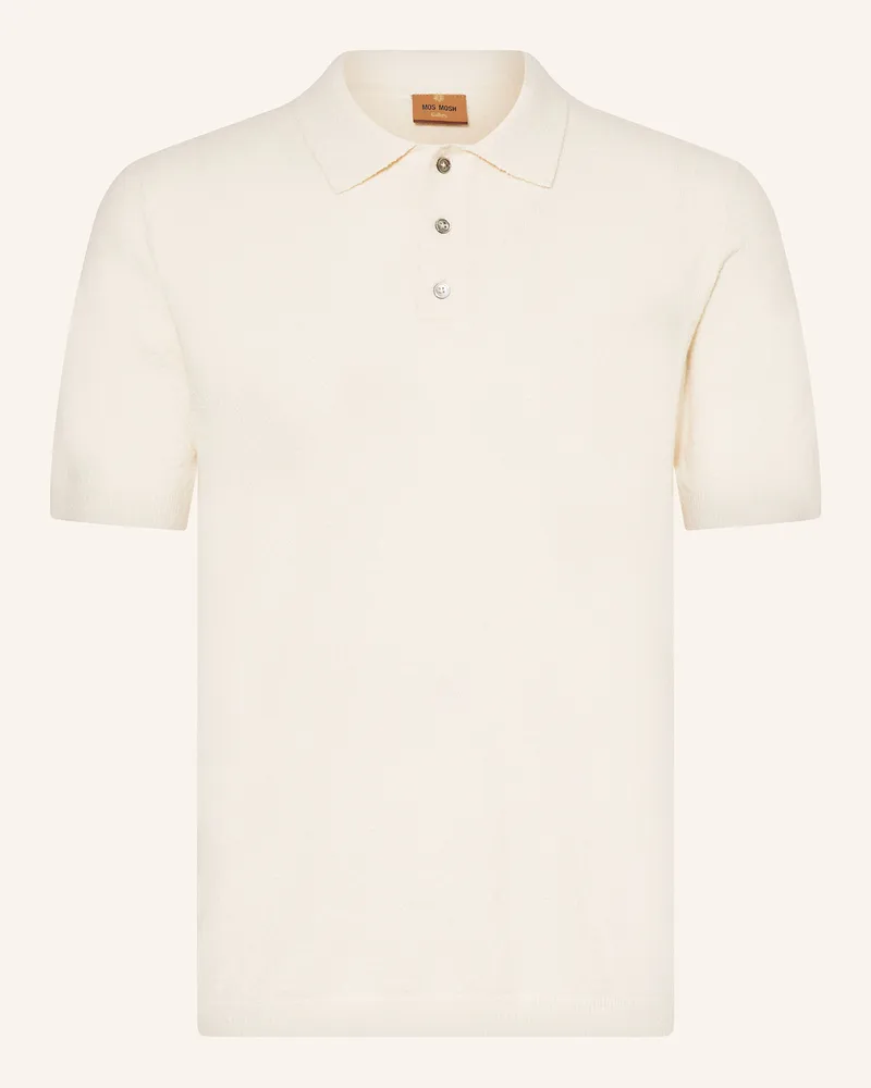 Mos Mosh Bouclé-Poloshirt Mmgkyle weiss Ecru