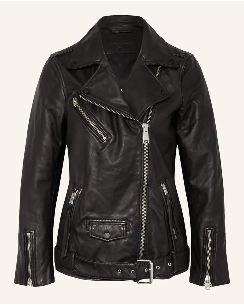 AllSaints Lederjacke BILLIE Schwarz