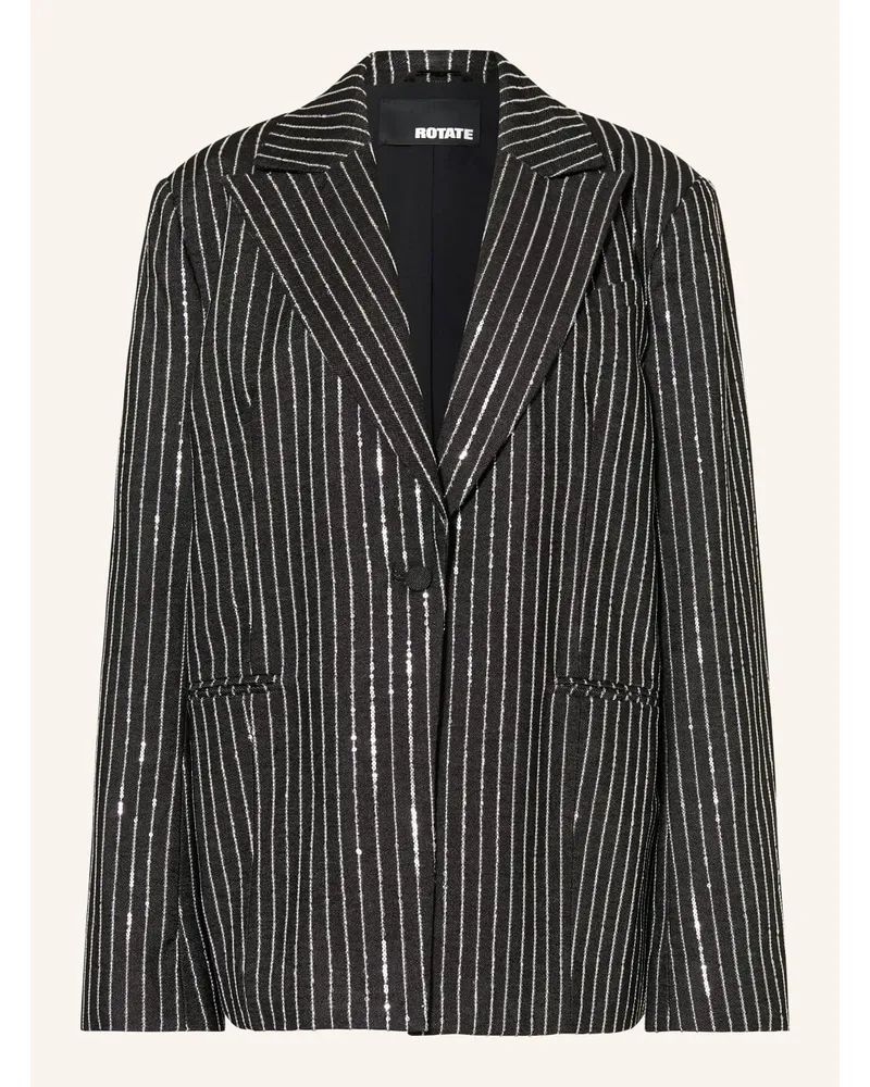 ROTATE Birger Christensen Oversized-Blazer mit Pailletten Schwarz