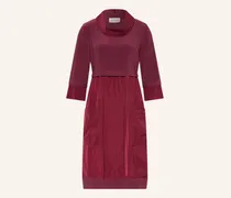 Kleid mit 3/4-Arm im Materialimix