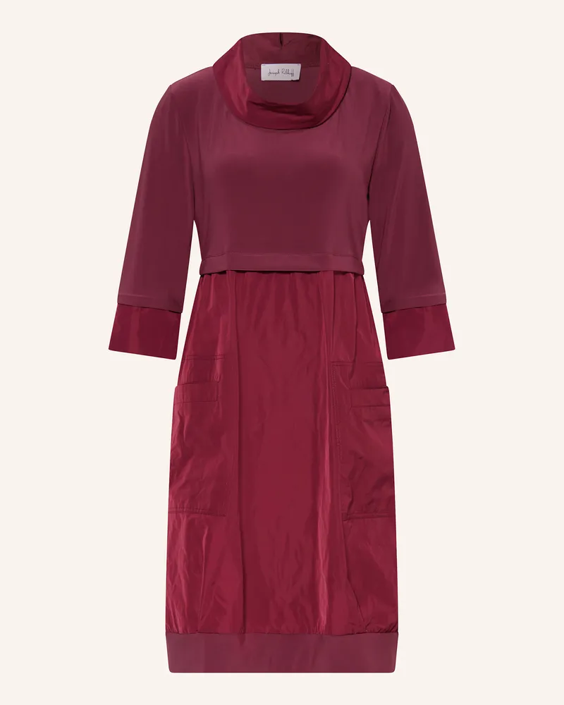 Joseph Ribkoff Kleid mit 3/4-Arm im Materialimix Dunkelrot