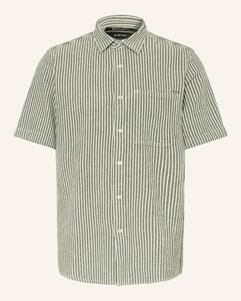 G-STAR RAW Kurzarm-Hemd Regular Fit gruen Dunkelgrün