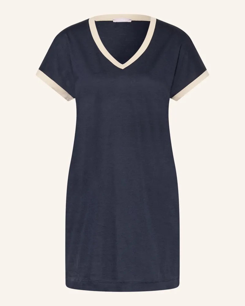 Hanro Nachthemd Laura blau Dunkelblau