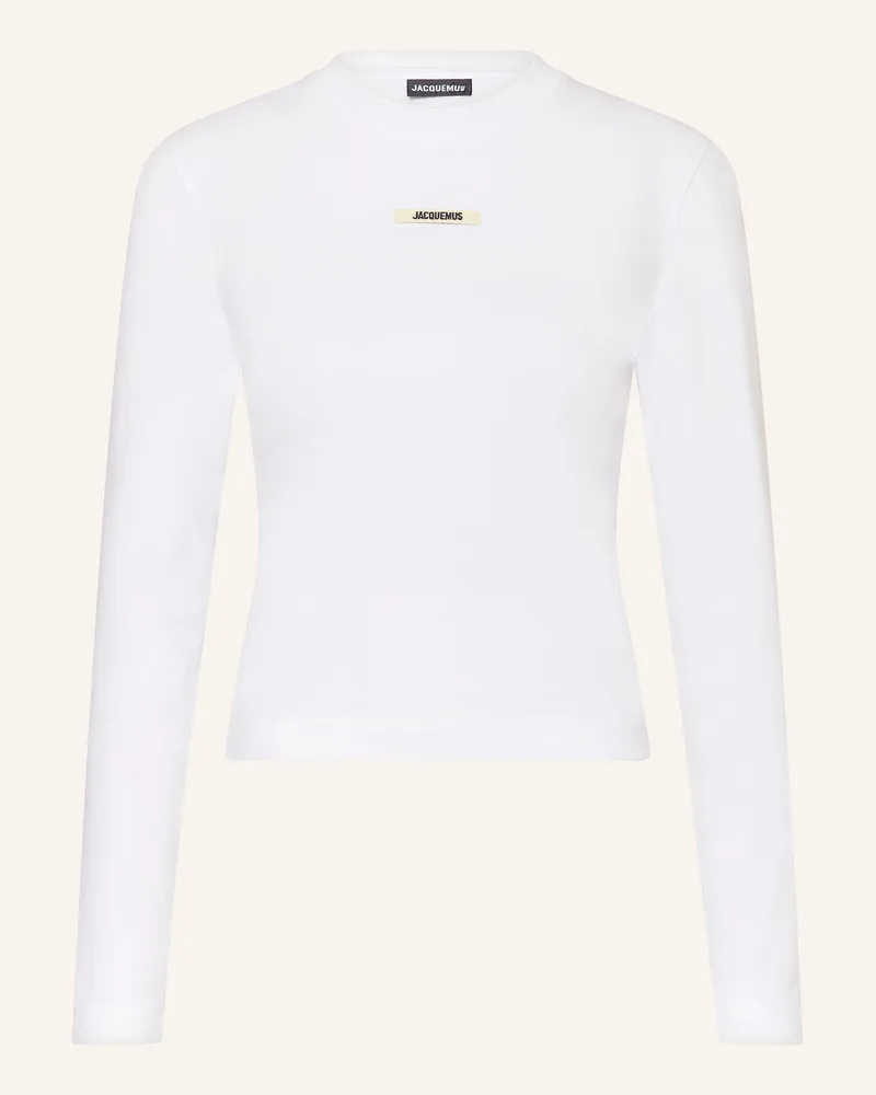 Jacquemus Longsleeve Le Tshirt Gros Grain weiss Weiss