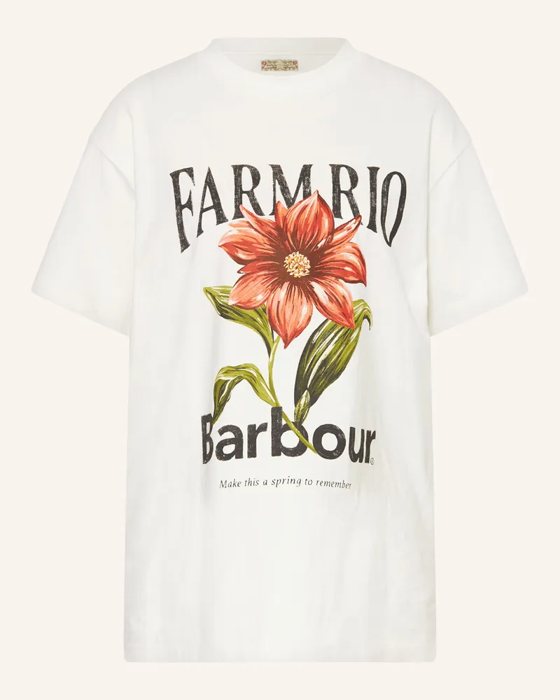 Barbour T-Shirt Wild Flower Oversized Graphic weiss Weiss