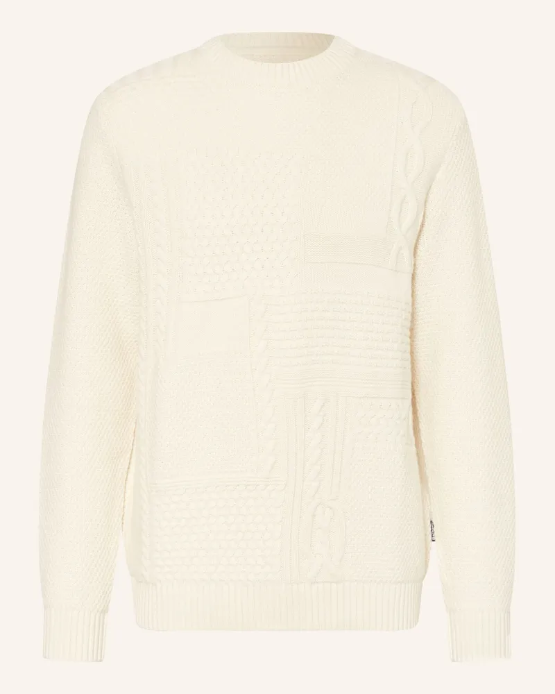 Barbour Pullover Casey weiss Creme