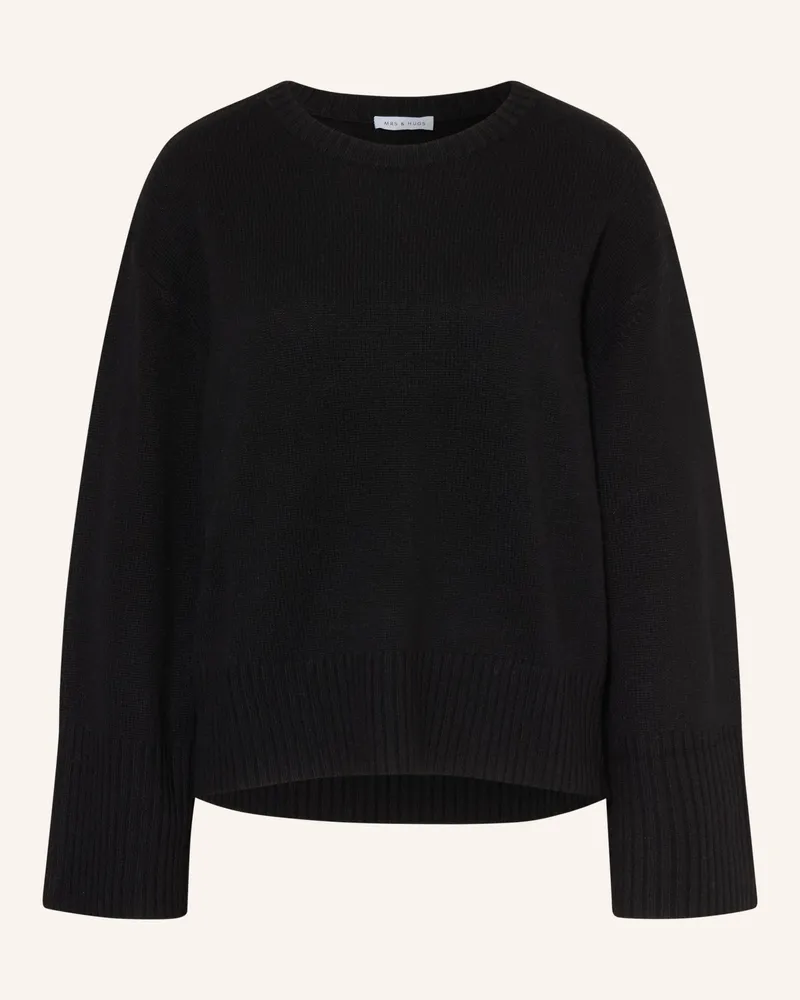 Mrs & HUGS Pullover Mit Cashmere schwarz Schwarz