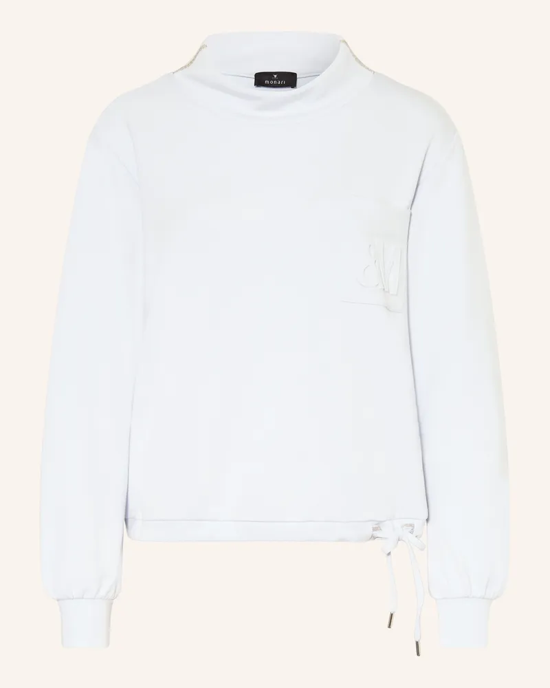 monari Sweatshirt Mit Schmuckperlen blau Hellblau