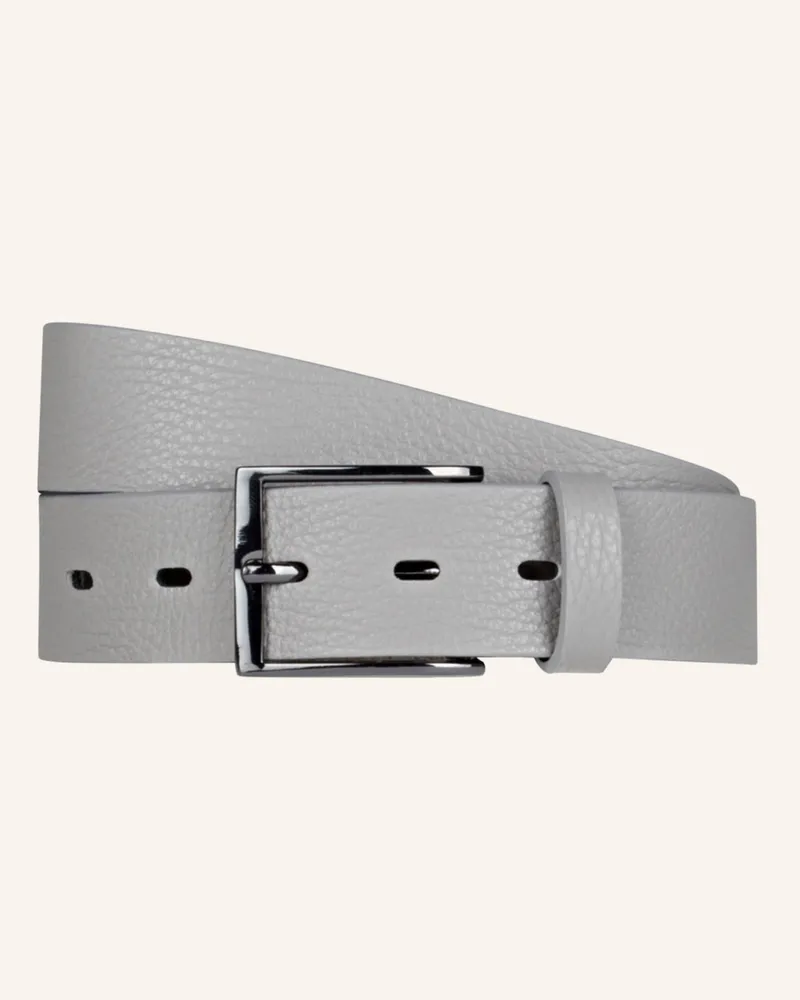 paul Ledergürtel grau Hellgrau