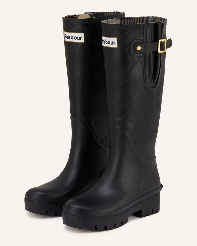 Barbour Stiefel Leighton schwarz Schwarz