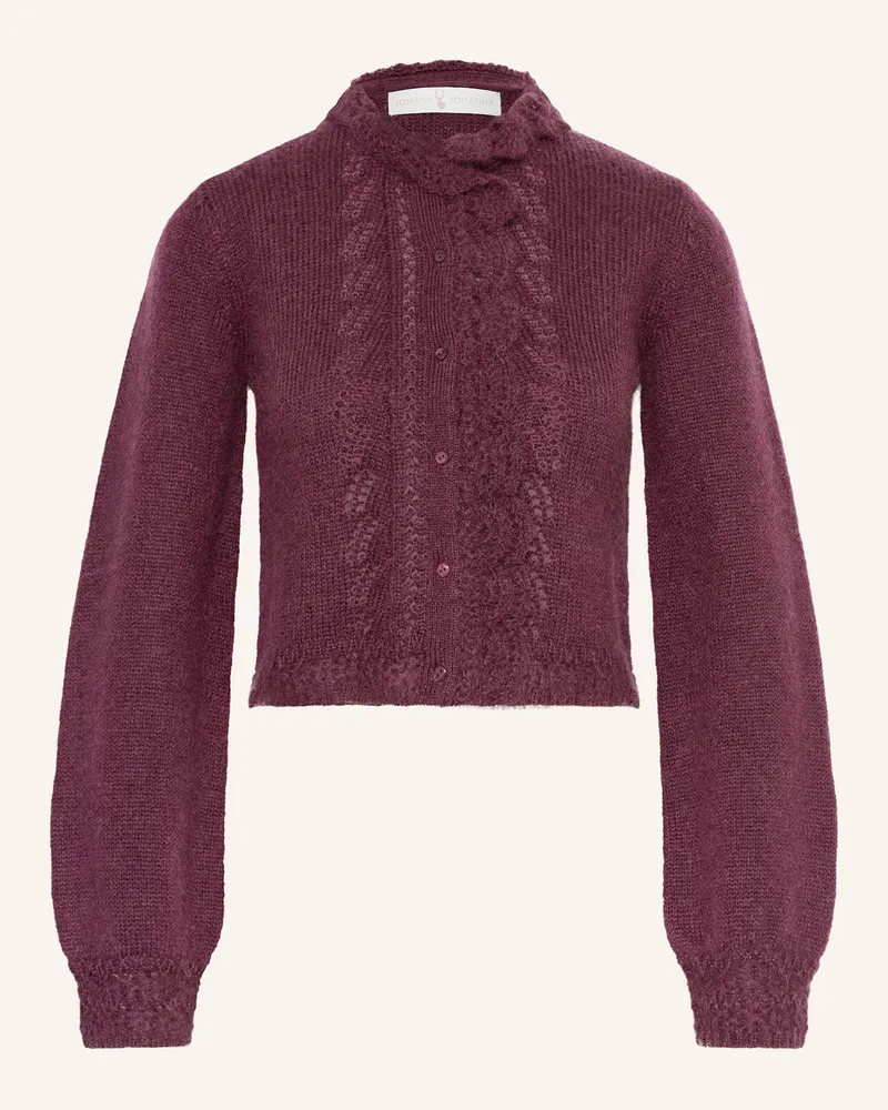 Johann & Johanna Strickjanker Mit Mohair lila Dunkellila