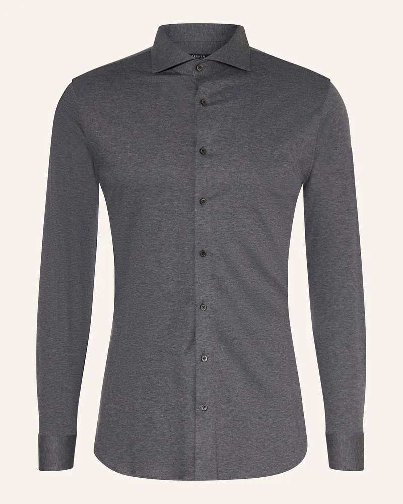 DESOTO Jerseyhemd Slim Fit grau Dunkelgrau