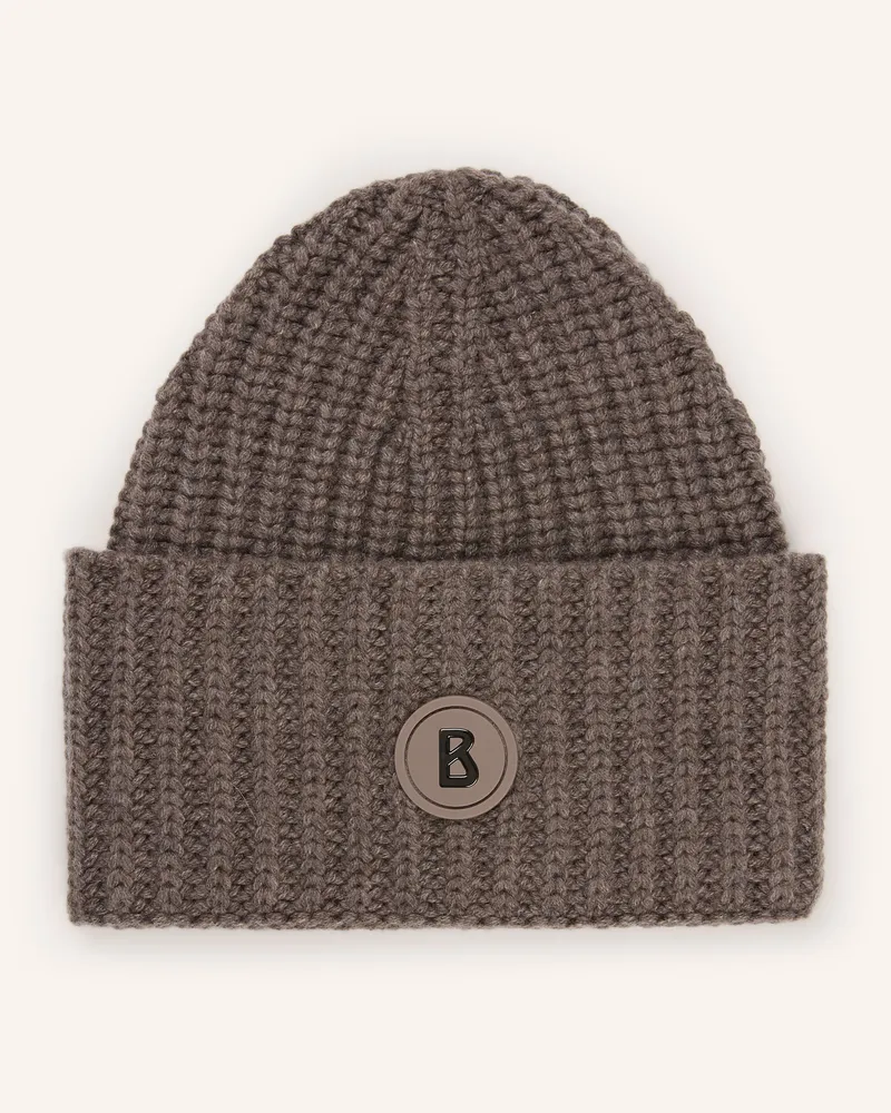 Bogner Multifunktionsmütze Kilian Aus Cashmere braun Taupe