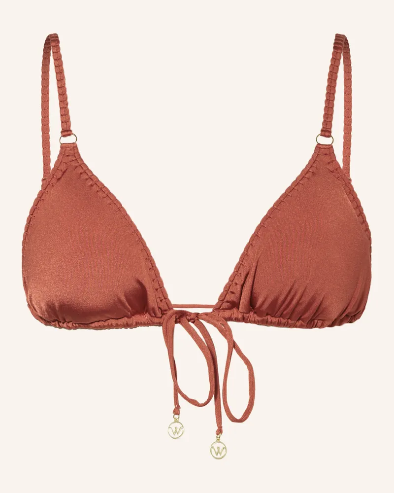 watercult Triangel-Bikini-Top Crafted Essentials rot Dunkelrot