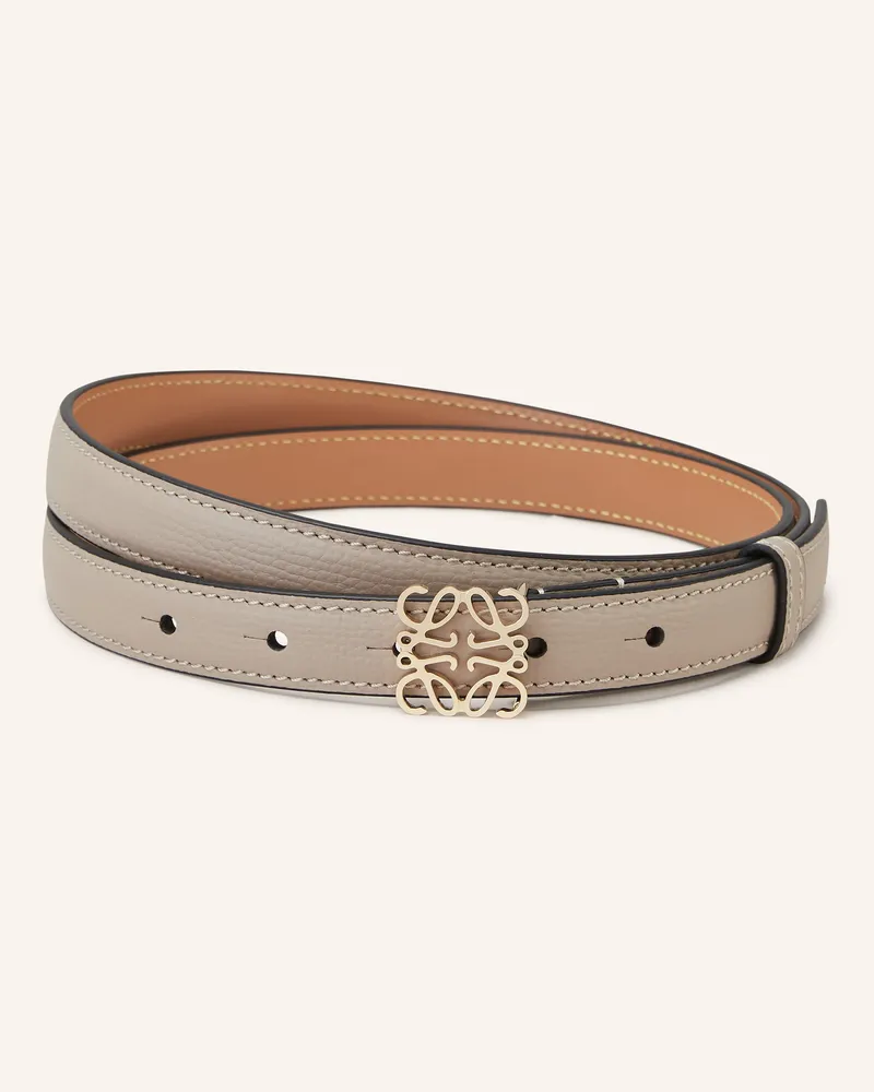 Loewe Ledergürtel Anagram beige Beige