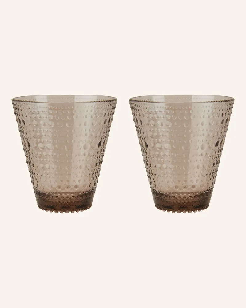 iittala 2er-Set Trinkgläser Kastehelmi beige Hellorange