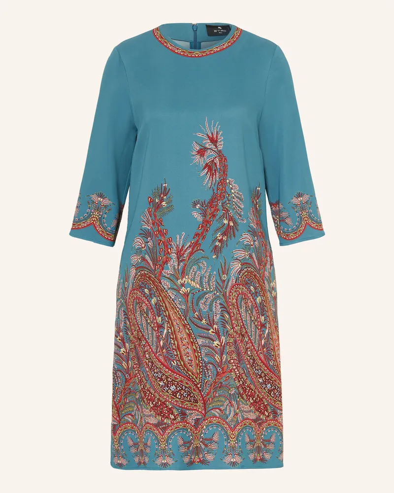 Etro Etuikleid Mit 3/4-Arm gruen Blau